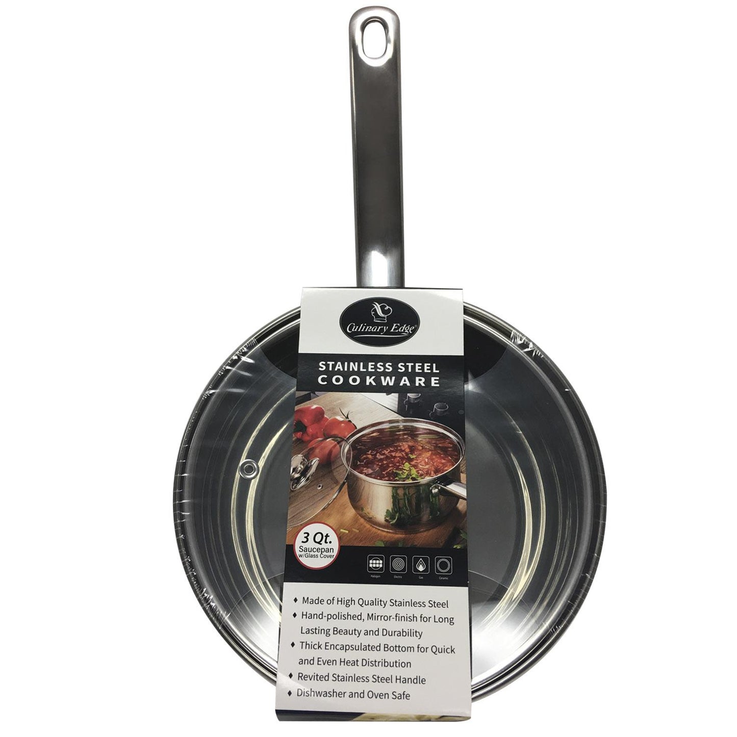 3QT S/S SAUCEPAN/SS HANDLE