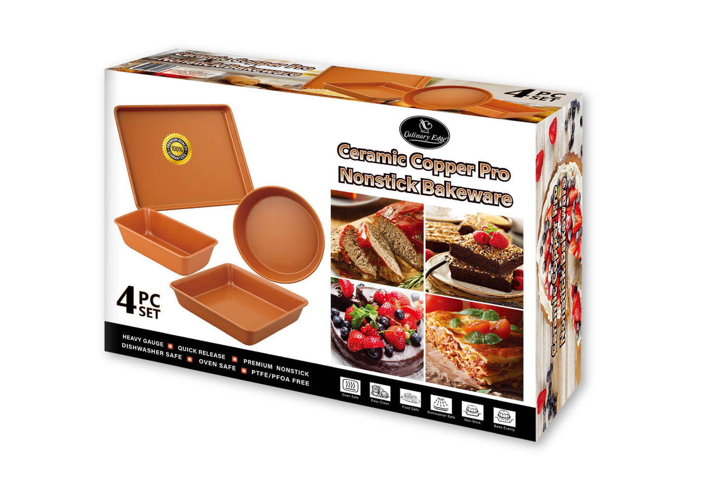 CERAMIC COPPER BAKEWARE SET