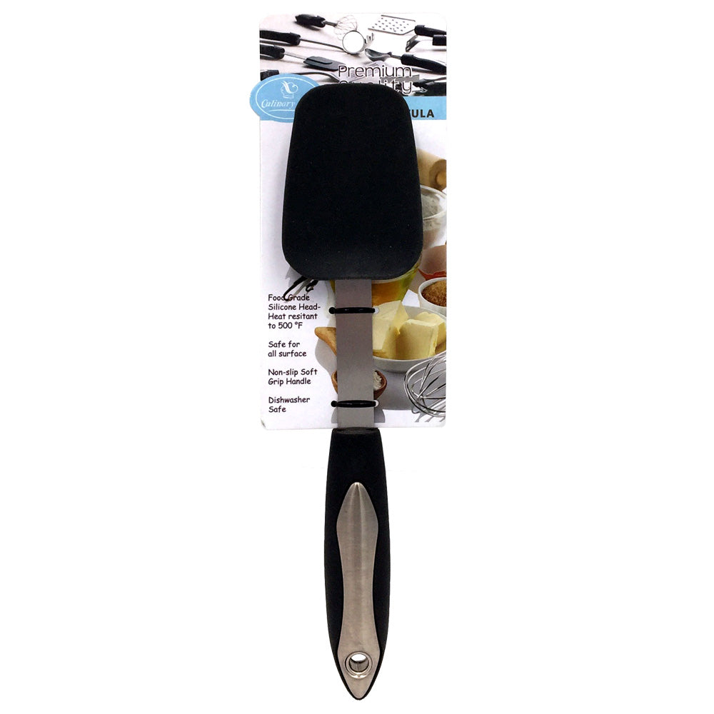 SILICONE SPOON SPATULA - BLK