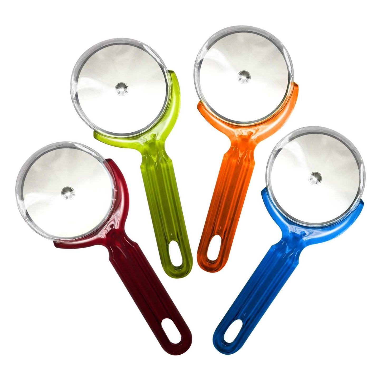 S/S PIZZA CUTTER WITH PLASTIC HANDLE