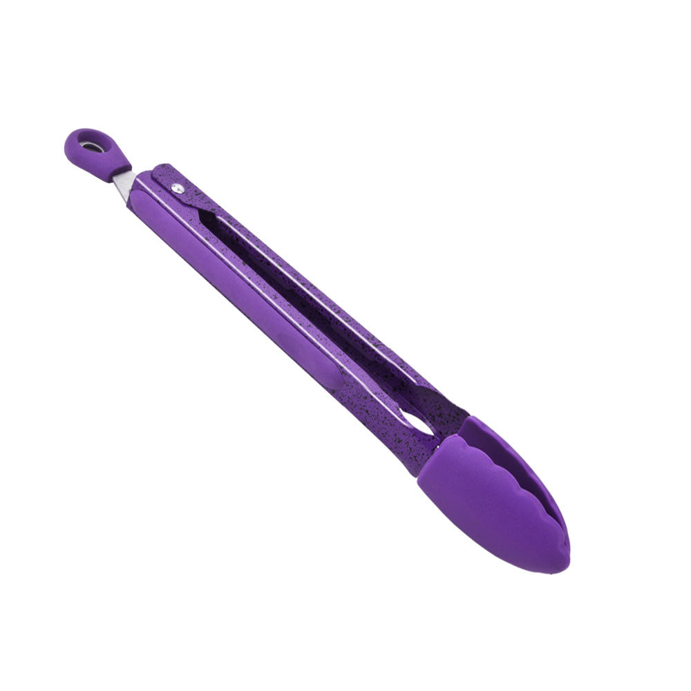9 INCH S/S TONGS - PUR