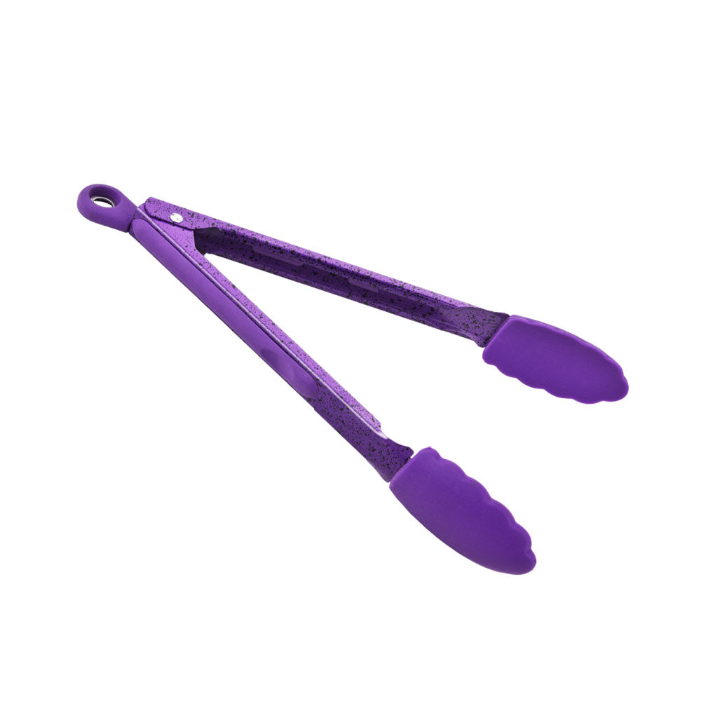 9 INCH S/S TONGS - PUR