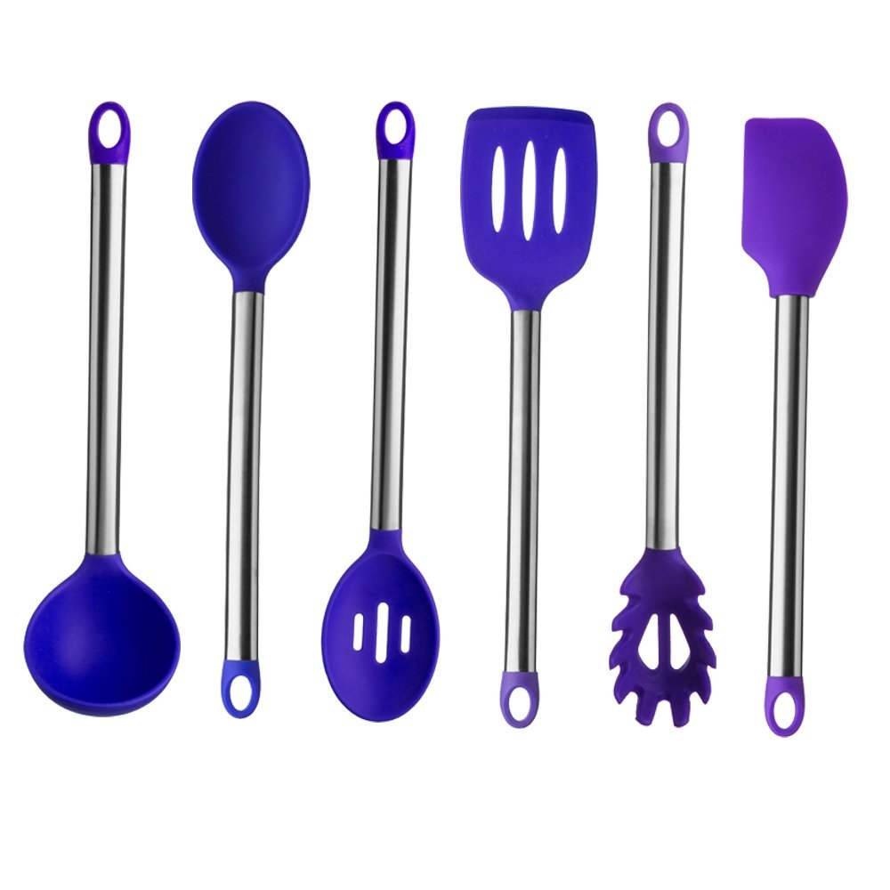 6PC SILICONE UTENSIL SET-PUR