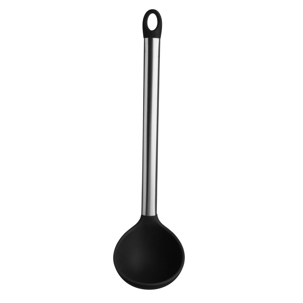 SILICONE SOUP LADLE/SS-BLK