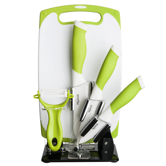 6 PC CERAMIC KNIFE BOARD - GRN