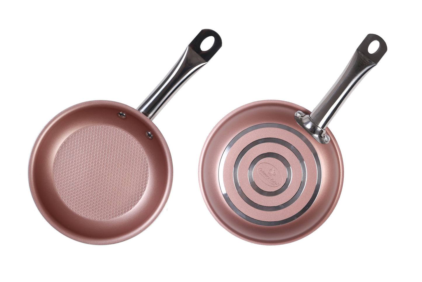 DIAMOND TEXTURED BOTTOM NON-STICK FRYPAN - 8"/20 CM / ROSE GOLD