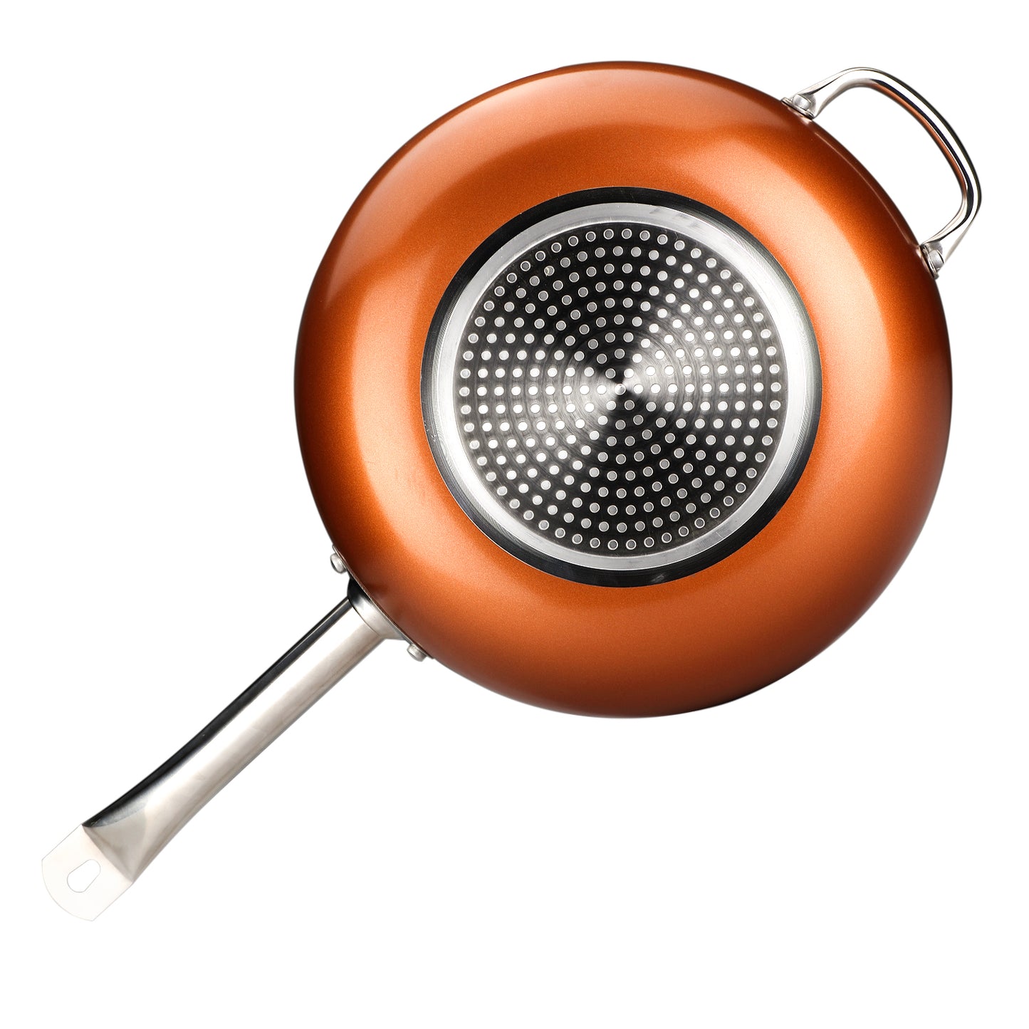 12 IN / 6QT COPPER NONSTICK WOK SET