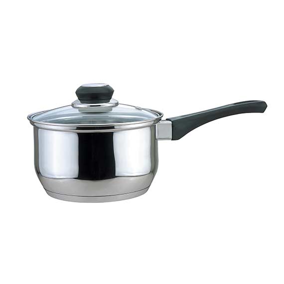 2QT S/S SAUCEPAN/BLK. HANDLE