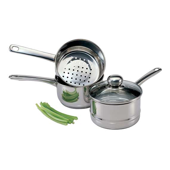 4PC S/S DOUBLE BOILER SET