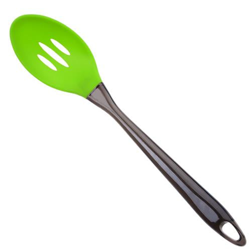 SILICONE SLOTTED SPOON - GRN
