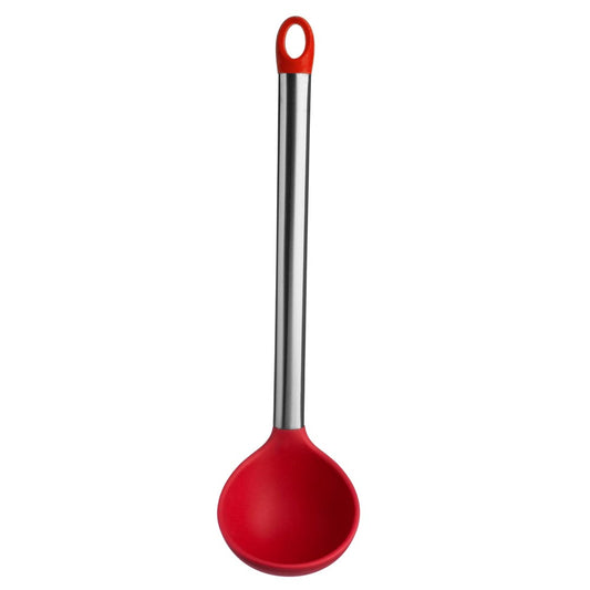 SILICONE SOUP LADLE/SS-RED