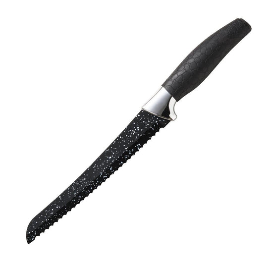 8" MARBLE COATING BREAD KNIFE - BLACK