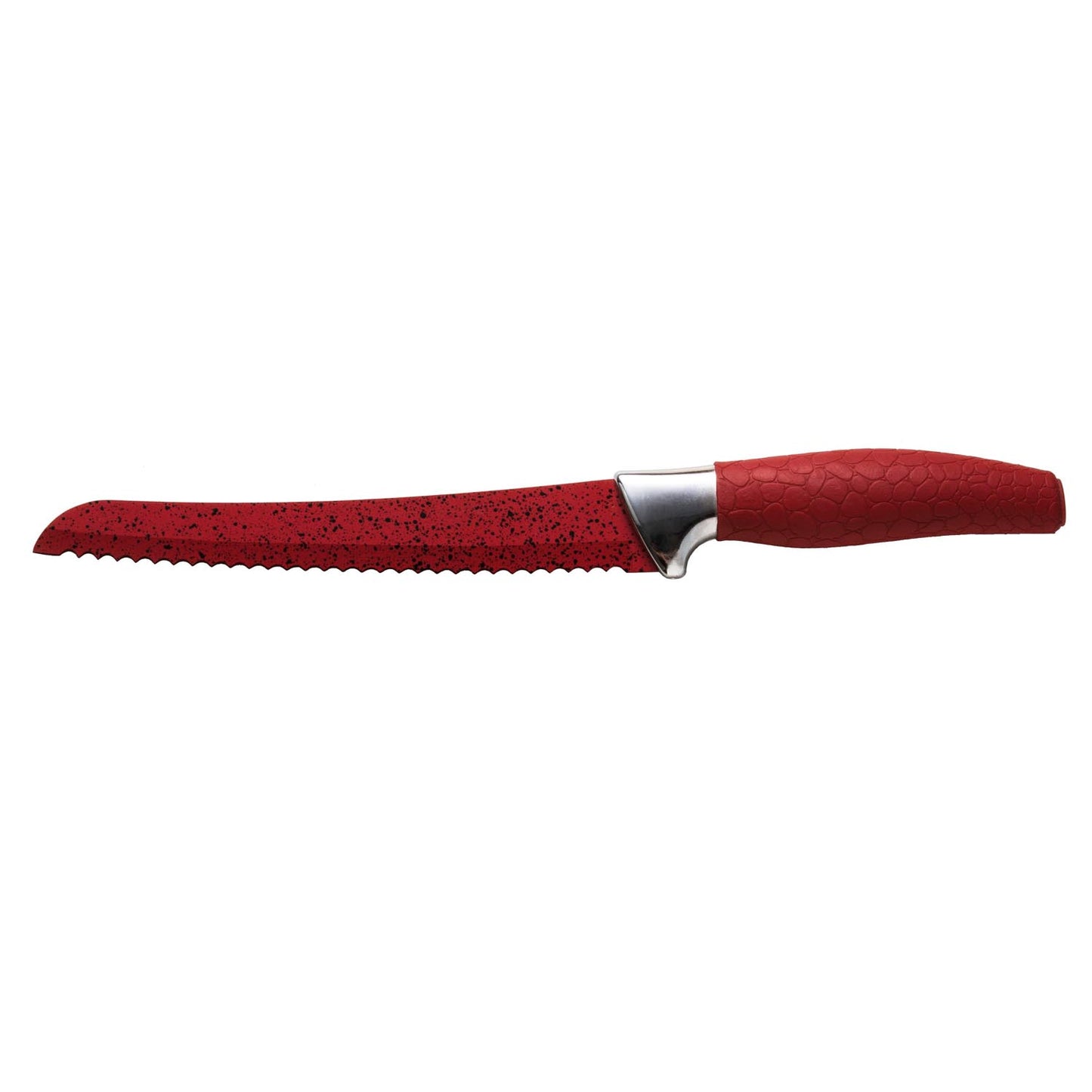 8" MARBLE COATING BREAD KNIFE - RED